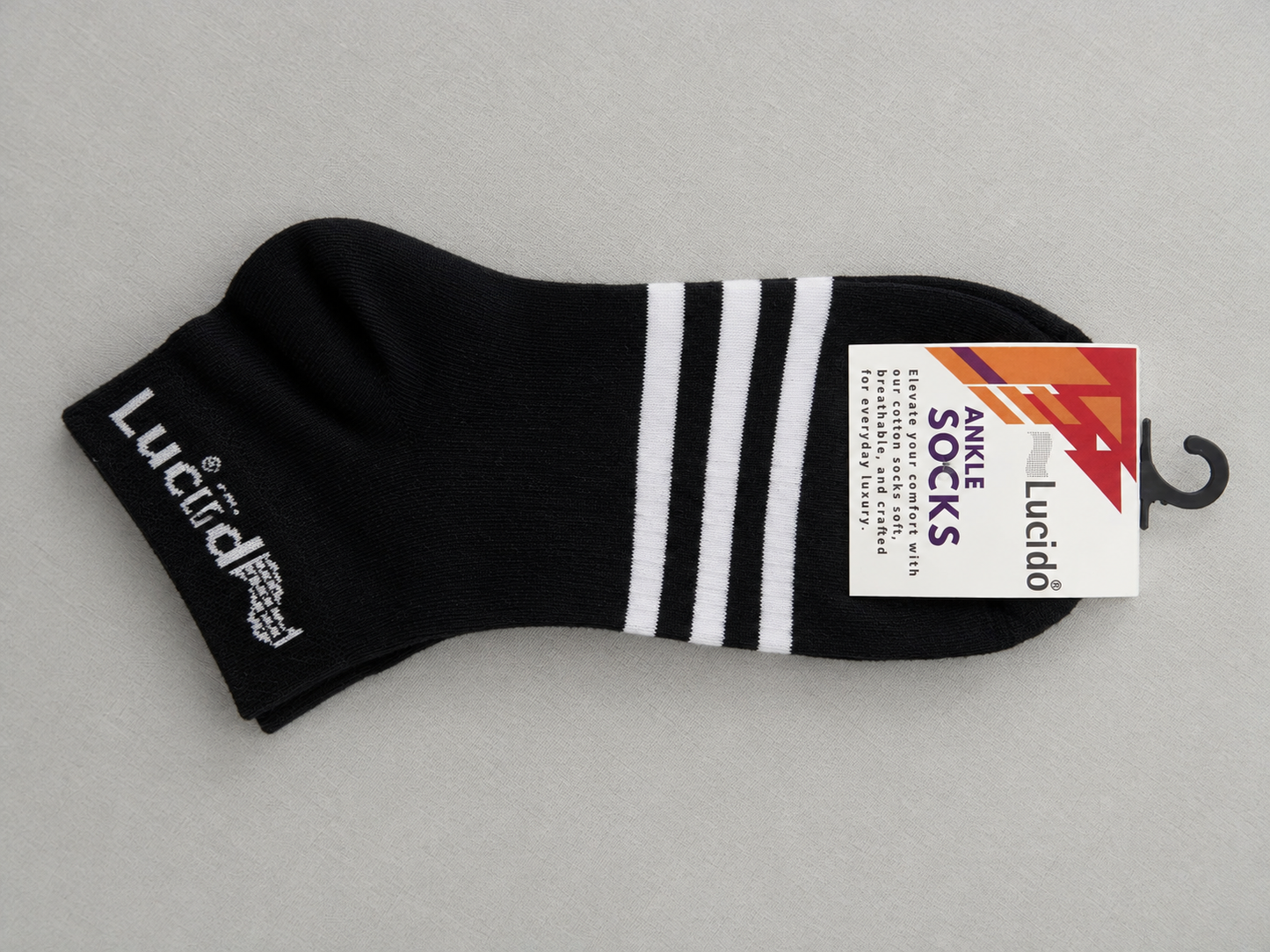 Lucido Ankle Socks – Black/Navy Blue