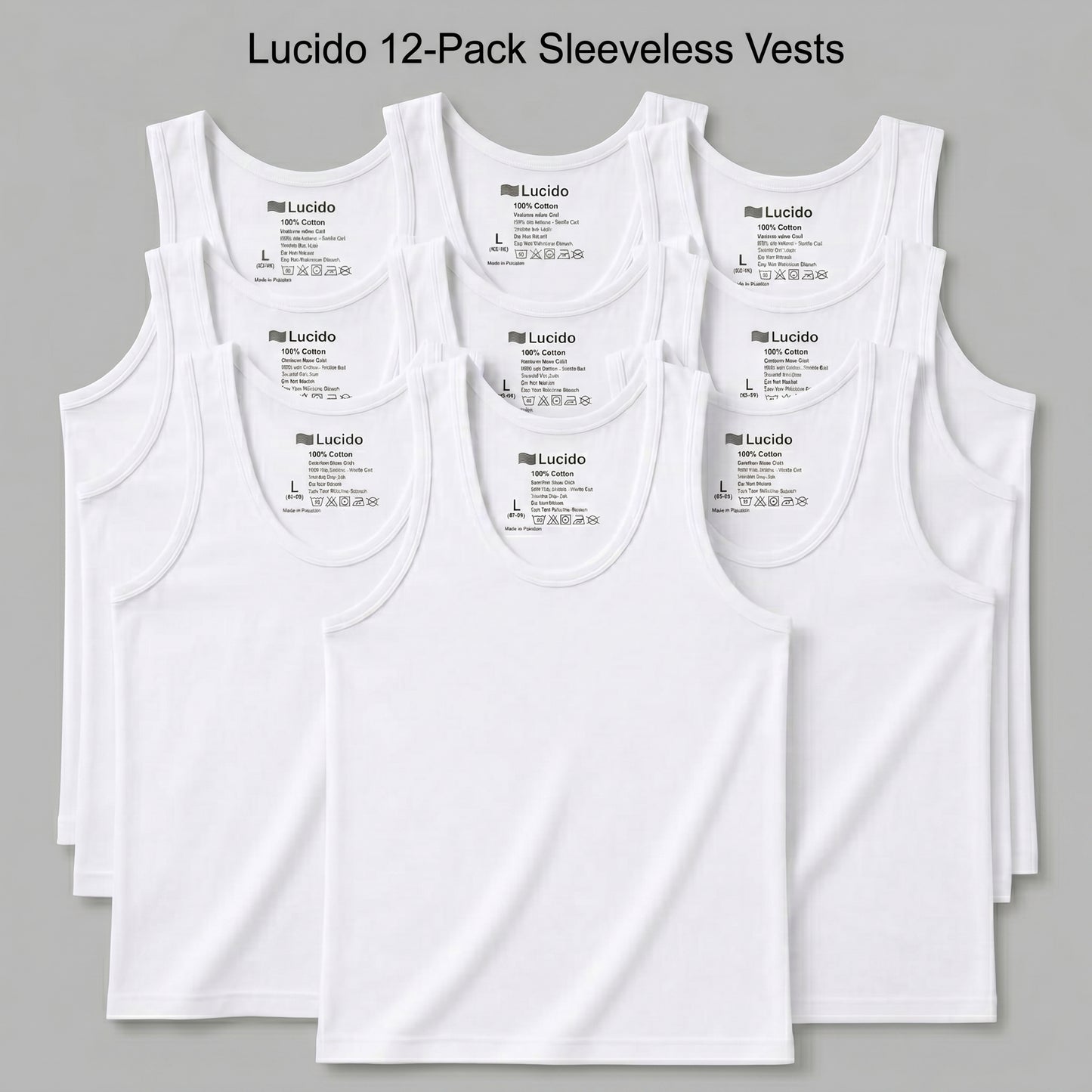 Sleeveless Vest Pack Of 12