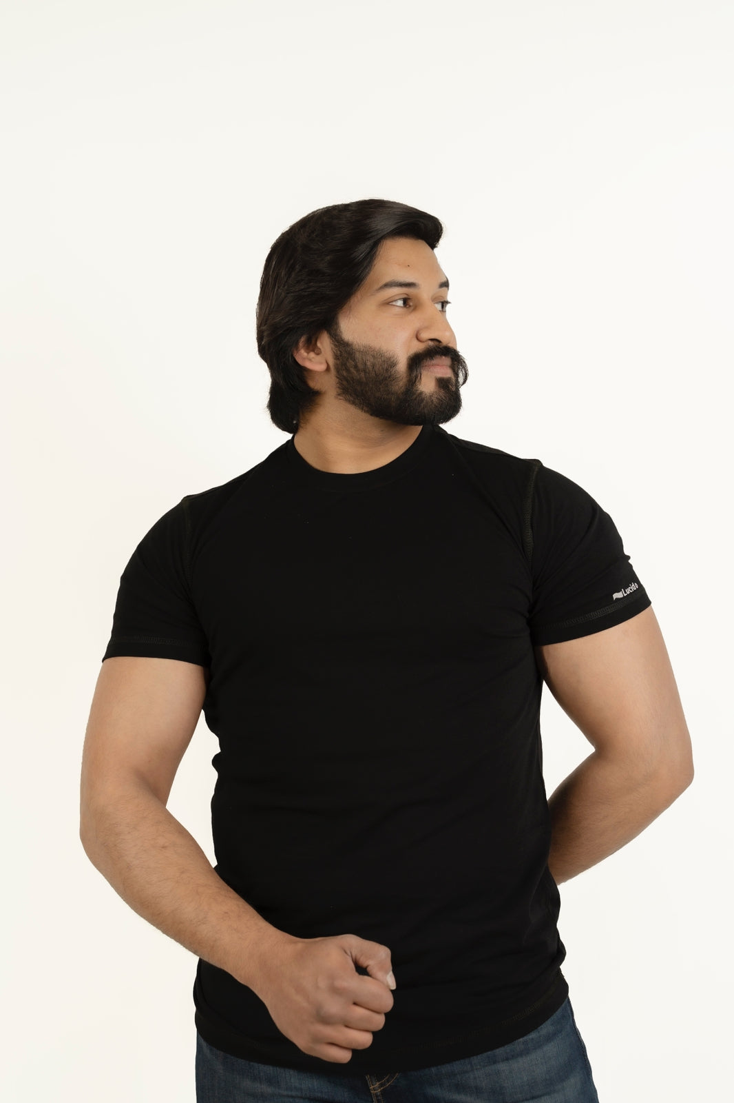 Crew Neck Tee Black - Lucido LA