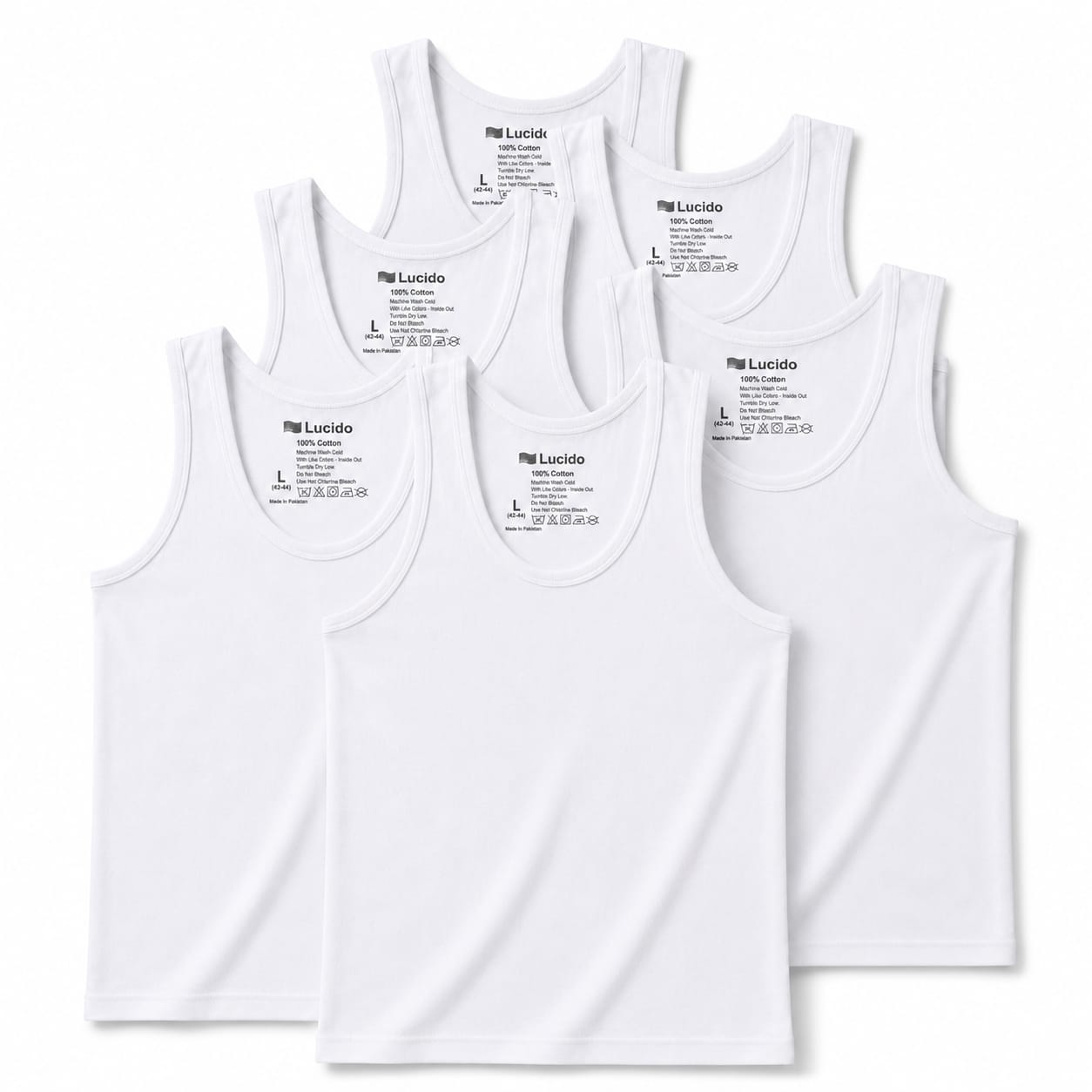 Sleeveless Vest Pack Of 6