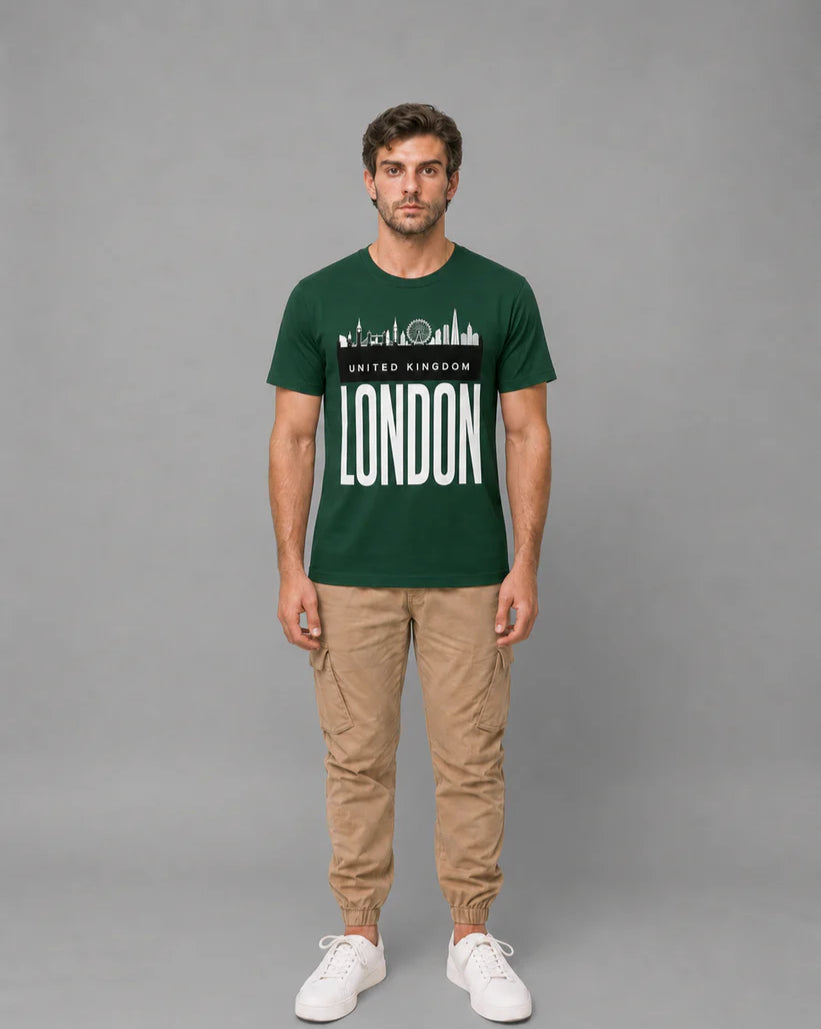 Urban Tee Green London Graphic