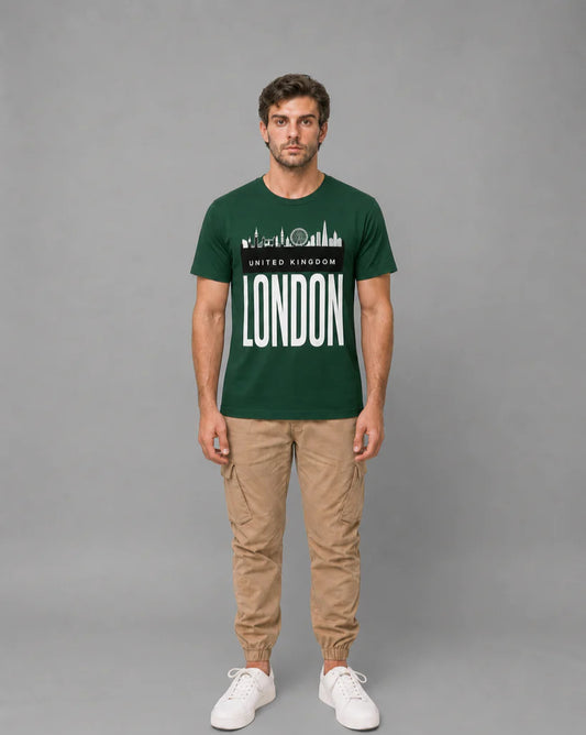 Urban Tee Green London Graphic