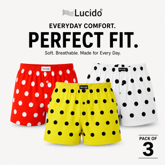 PACK OF 3 Men’s Relaxed Long Boxer Shorts