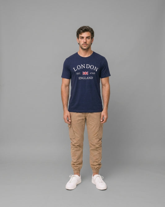 Urban Tee Navy London Graphic