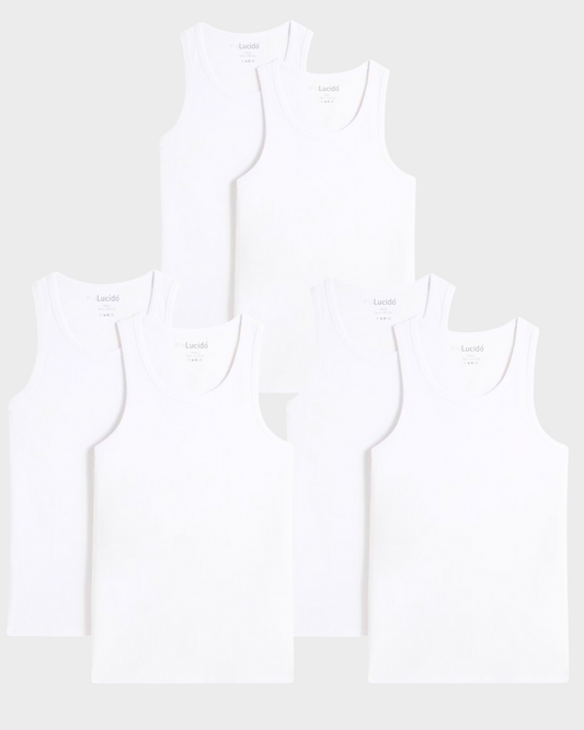Men's Sleeveless Vest Pack Of 6 - Lucido LA